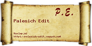 Palesich Edit névjegykártya