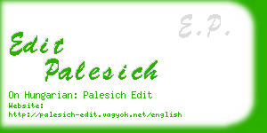 edit palesich business card